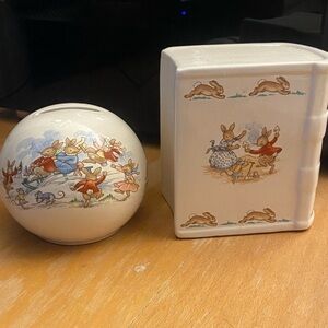 Royal Doulton Bunnykins Bone China Coin Banks, 1930s
